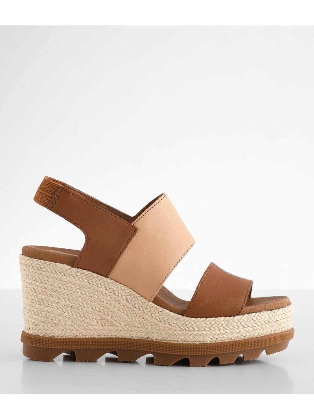 EUC Womens  Sorel Joanie II Slingback Jute Camel  Wedge Sandals Platform 7.5